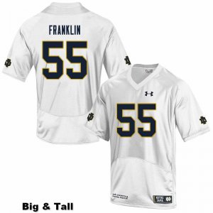 Notre Dame Fighting Irish Men's Ja'Mion Franklin #55 White Under Armour Authentic Stitched Big & Tall College NCAA Football Jersey UKV3899MX